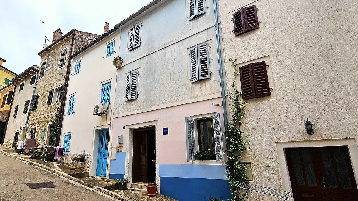 Old-town street by the apartments
