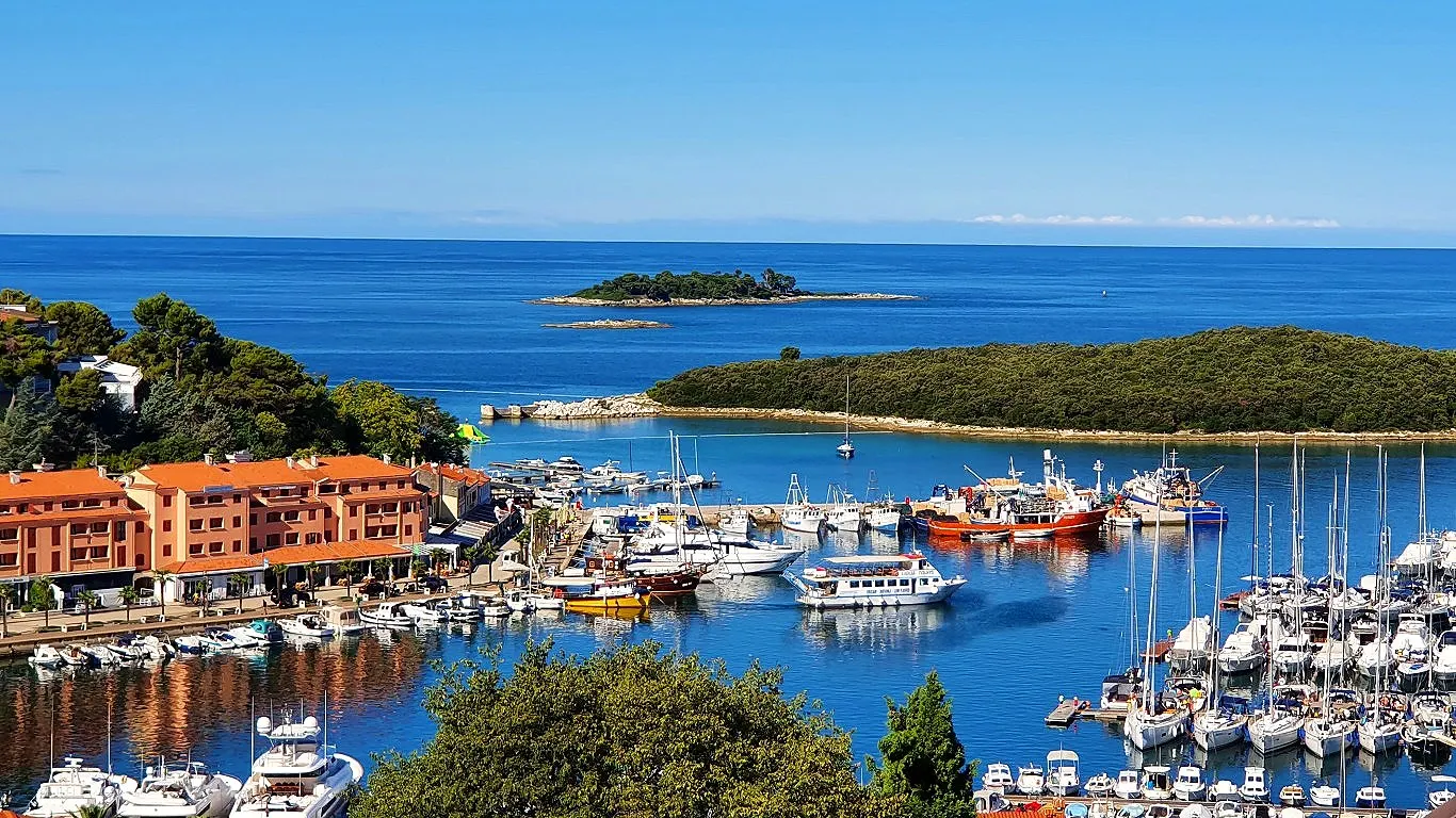 Vrsar marina and the nearby islets