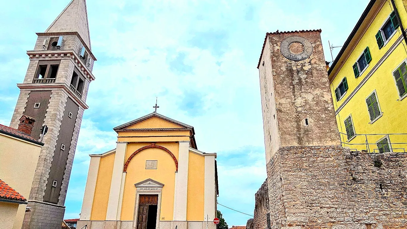 Parish church and bell tower in Vrsar
