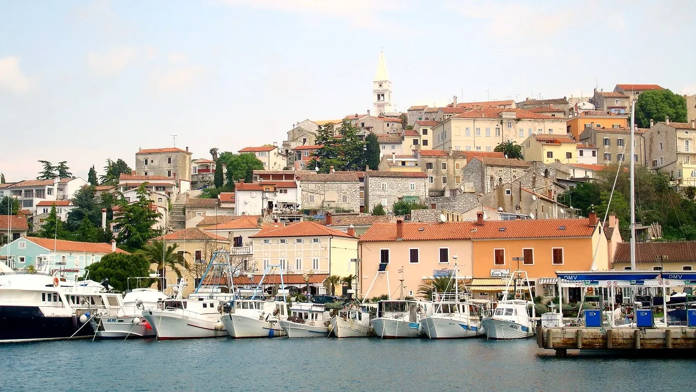 Vrsar waterfront and harbour